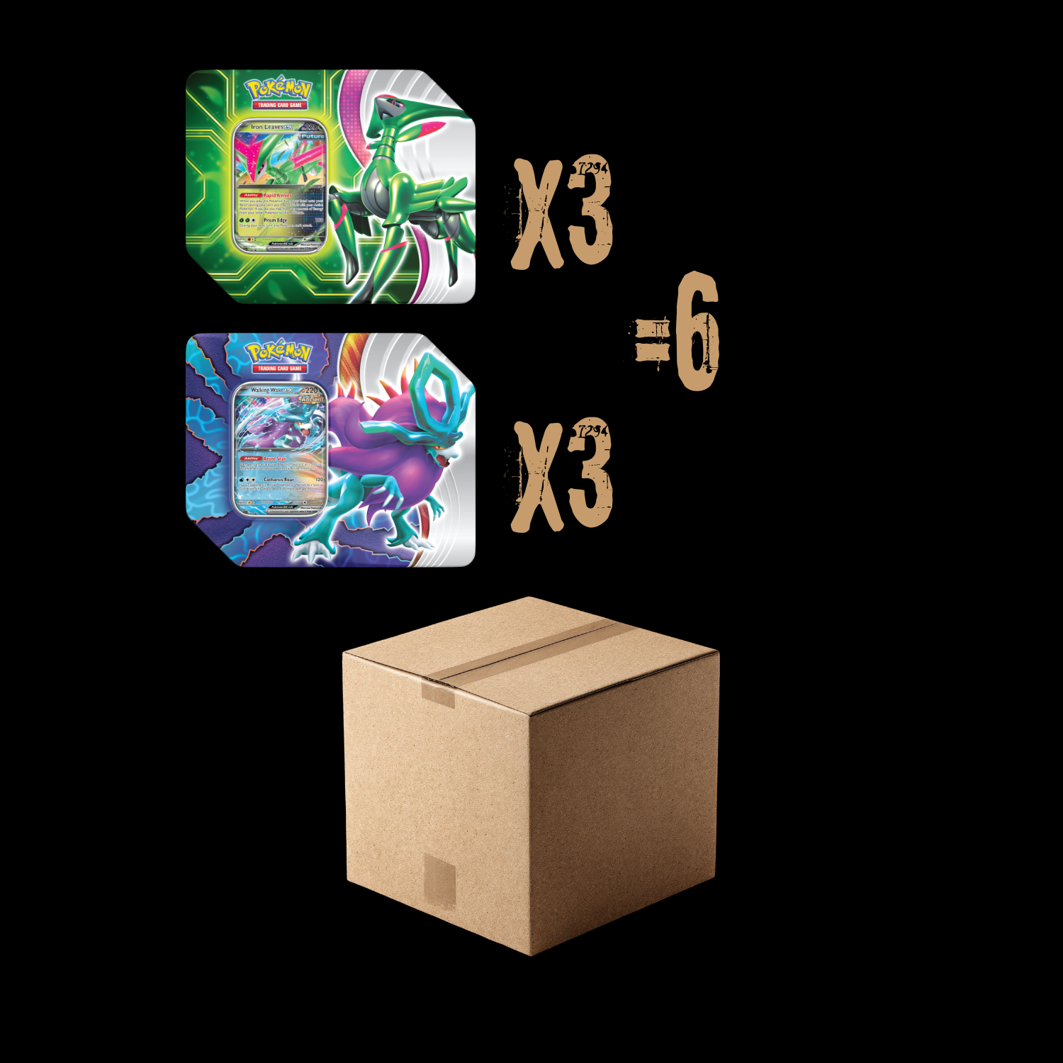 Pokemon Scarlet & Violet 6x Paradox Clash Tin Sealed Case