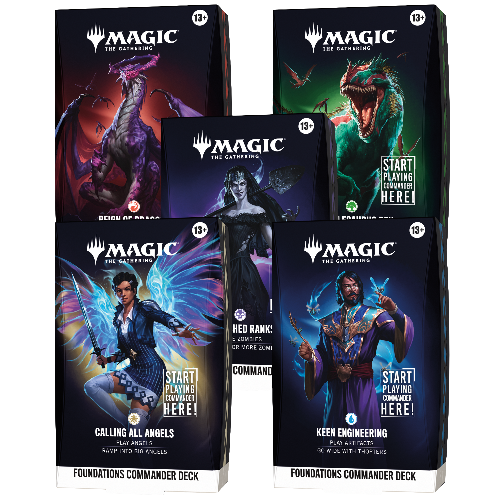 Magic: The Gathering - Reality Fracture - Foundations Commander Deck - Bundle