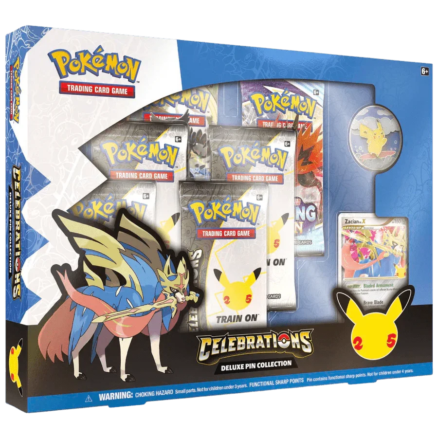 Pokemon TCG – Sword & Shield – Celebrations – Deluxe Pin Collection Box