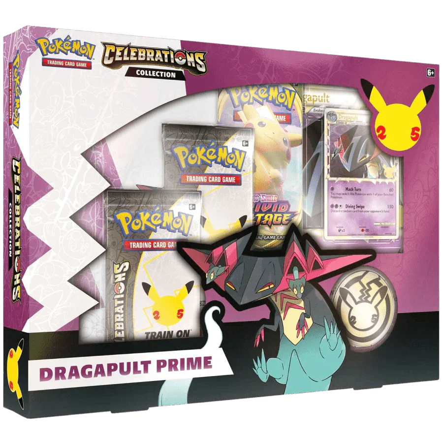 Pokemon TCG – Sword & Shield – Celebrations – Dragapult Prime Collection Box